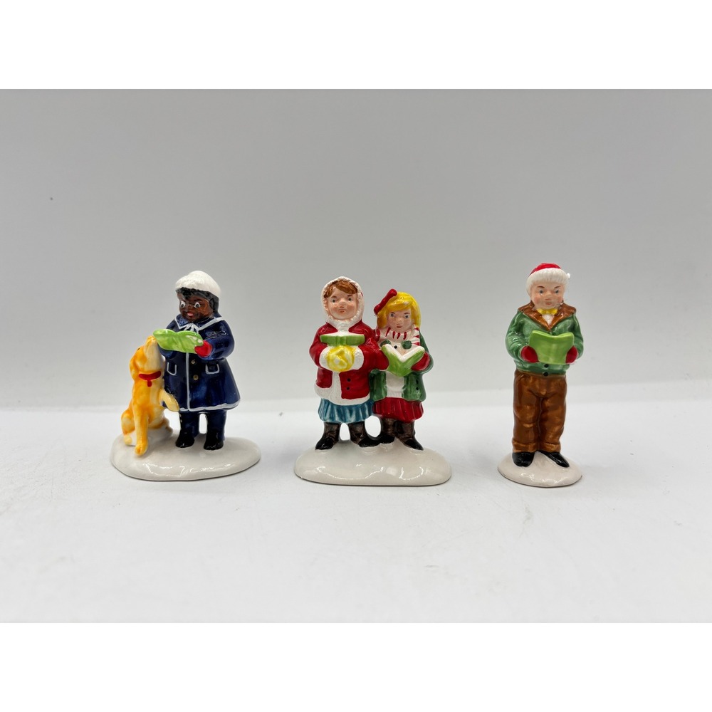 Department 56 1990 Original Snow Village Here We Come A'Caroling Set of 3 5161-6